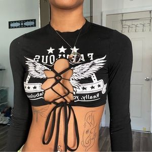 Lace up Crop Top